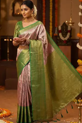 Woven design zari art silk handloom kanjeevaram saree