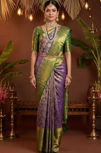 Woven design zari art silk handloom kanjeevaram saree