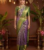 Woven design zari art silk handloom kanjeevaram saree