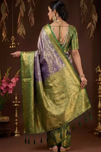 Woven design zari art silk handloom kanjeevaram saree