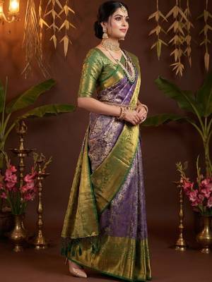 Woven design zari art silk handloom kanjeevaram saree 3