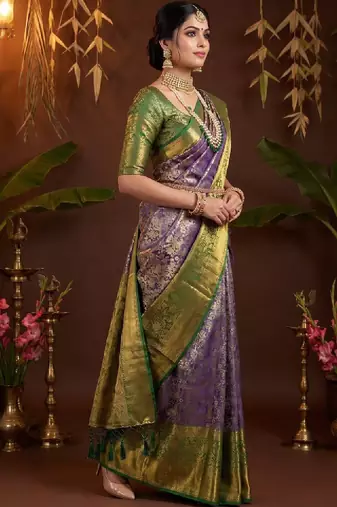 Woven design zari art silk handloom kanjeevaram saree