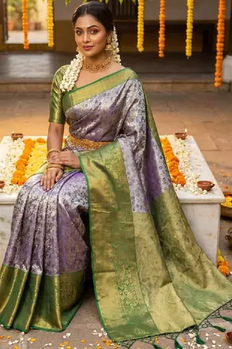 Woven design zari art silk handloom kanjeevaram saree