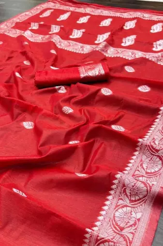 Woven design zari silk blend kanjeevaram saree