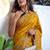 Floral embroidered art silk kanjeevaram saree