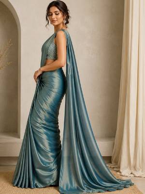 Beads and stones art silk kanjeevaram saree 2