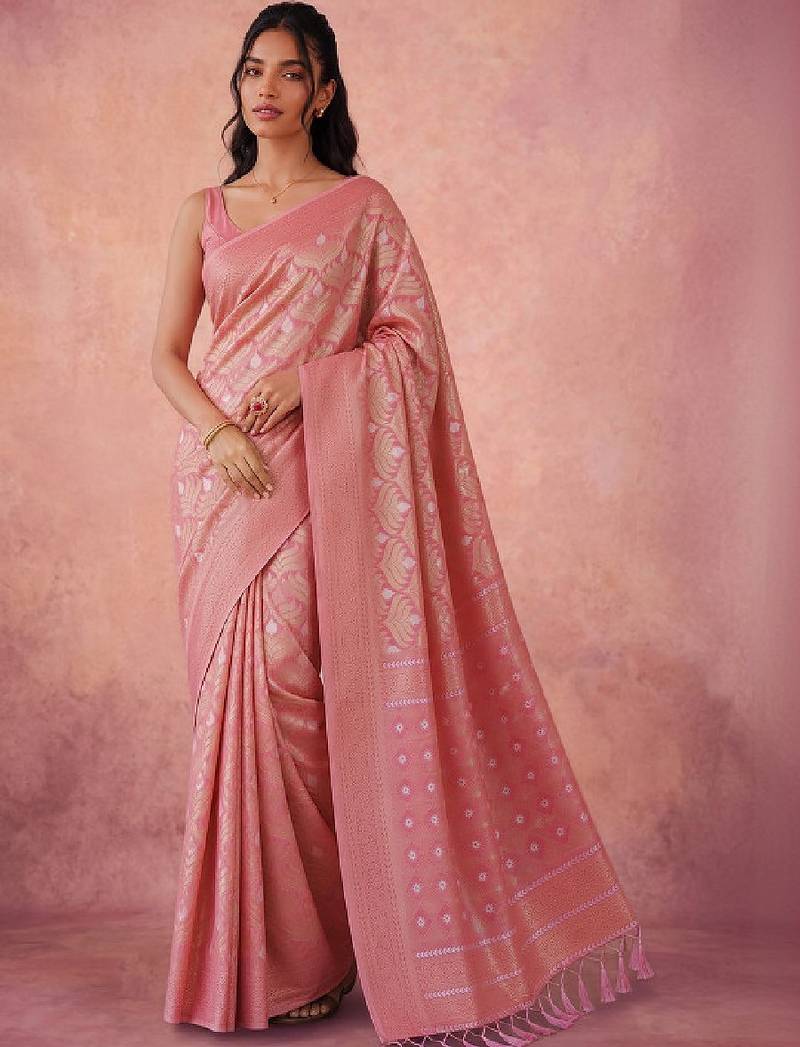 Woven design zari kanjeevaram saree