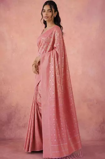Woven design zari kanjeevaram saree