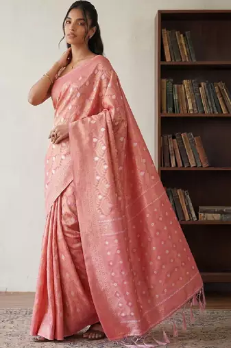 Woven design zari kanjeevaram saree