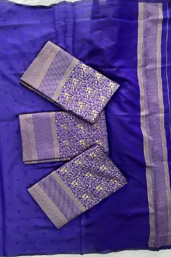 Woven design zari silk blend heavy work kanjeevaram saree