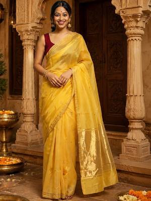 Woven design zari handloom kanjeevaram saree 1