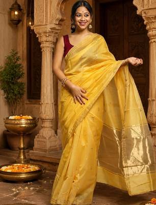 Woven design zari handloom kanjeevaram saree 2