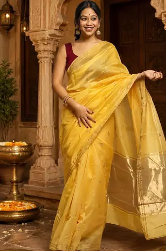 Woven design zari handloom kanjeevaram saree