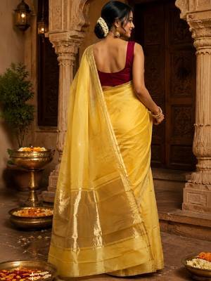 Woven design zari handloom kanjeevaram saree 3