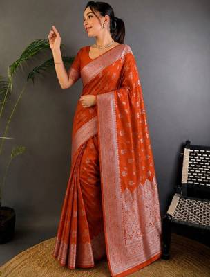 Floral zari art silk designer kanjeevaram saree 2