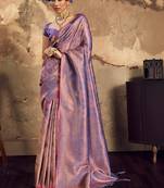 Woven design kanjeevaram saree with blouse piece