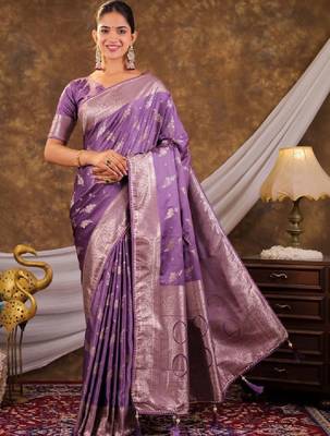 Floral zari art silk kanjeevaram saree 1