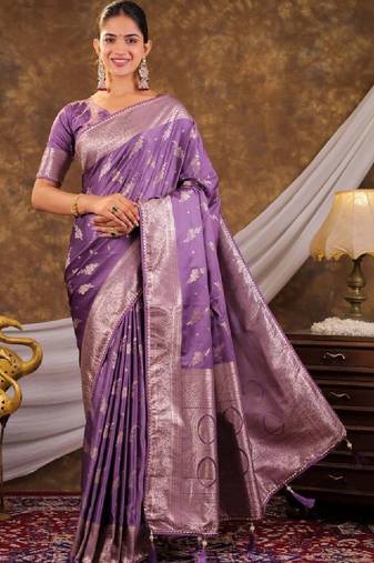 Floral zari art silk kanjeevaram saree