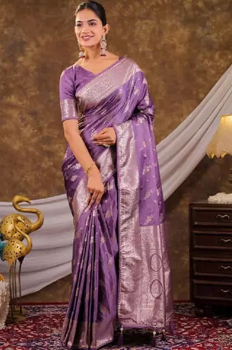 Floral zari art silk kanjeevaram saree