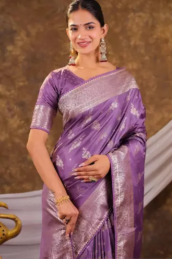Floral zari art silk kanjeevaram saree