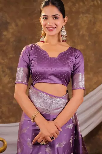 Floral zari art silk kanjeevaram saree