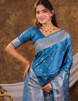 Woven design zari art silk designer kanjeevaram saree 3