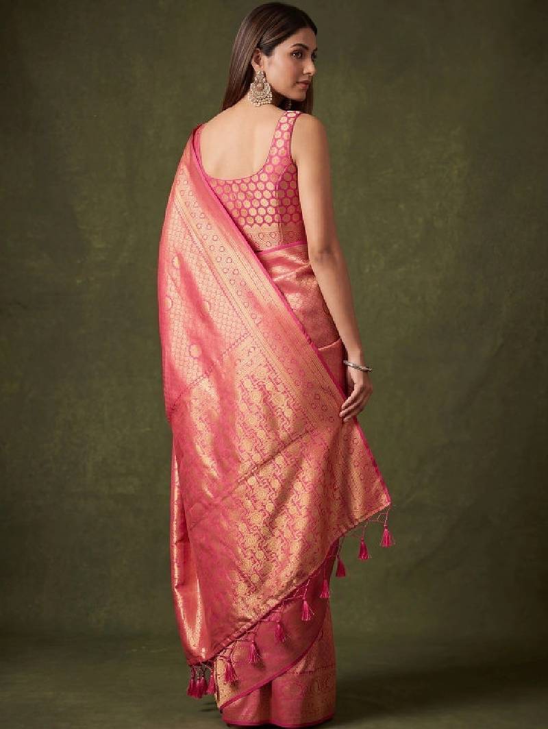 Woven design zari art silk kanjeevaram saree