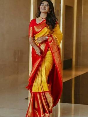 Zari art silk kanjeevaram saree 1