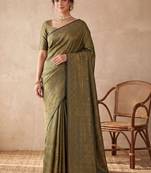 Woven design zari art silk kanjeevaram saree