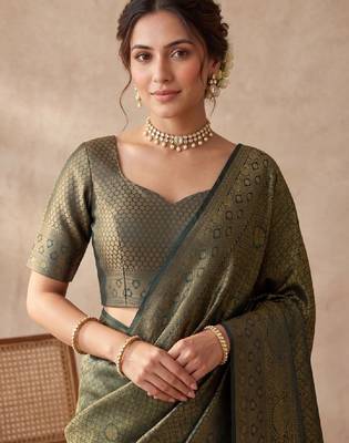 Woven design zari art silk kanjeevaram saree 3