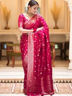 Woven design zari art silk designer kanjeevaram saree 1