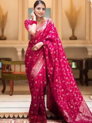 Woven design zari art silk designer kanjeevaram saree 4