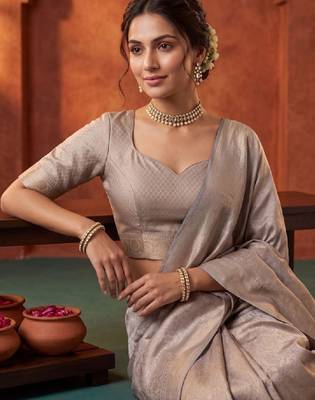 Woven design zari art silk kanjeevaram saree 3