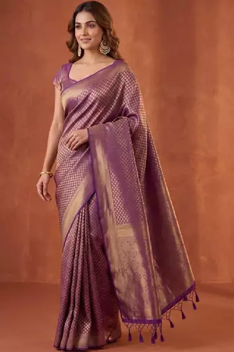 Woven design zari art silk kanjeevaram saree