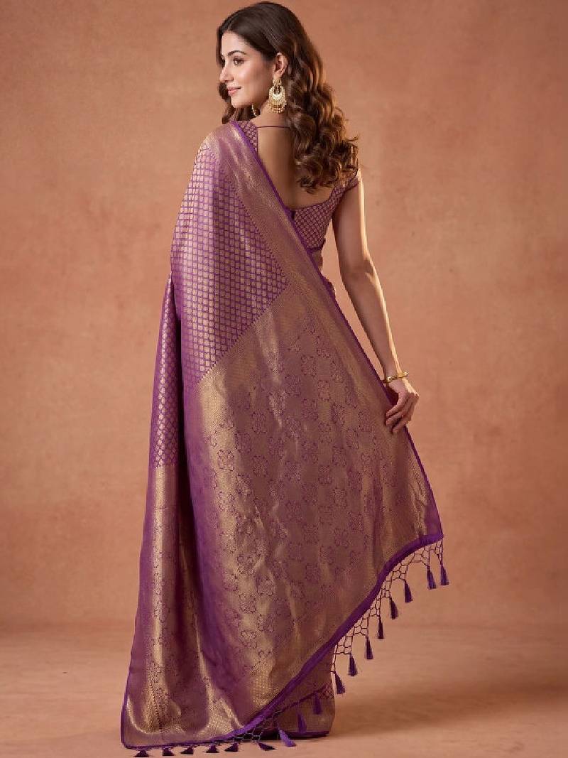 Woven design zari art silk kanjeevaram saree