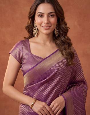 Woven design zari art silk kanjeevaram saree 3