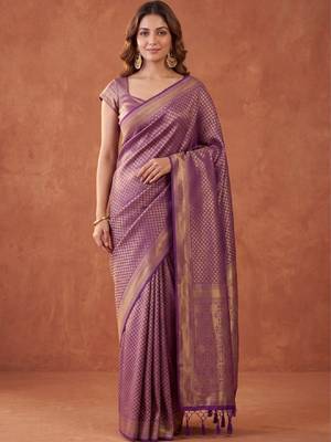 Woven design zari art silk kanjeevaram saree 4