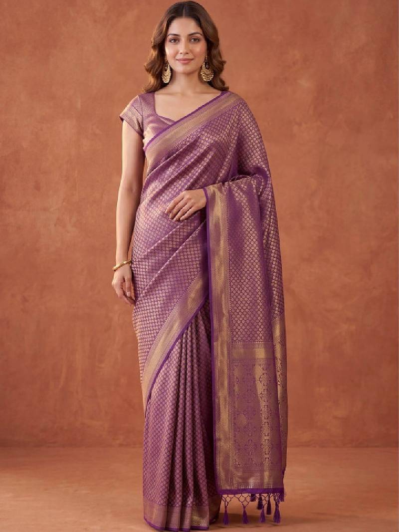Woven design zari art silk kanjeevaram saree