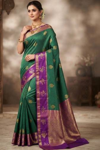 Zari silk blend kanjeevaram saree