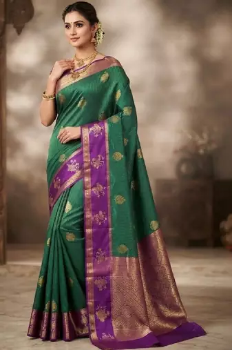Zari silk blend kanjeevaram saree