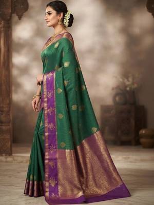 Zari silk blend kanjeevaram saree 2