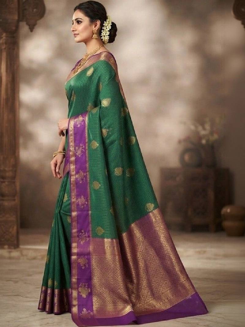 Zari silk blend kanjeevaram saree