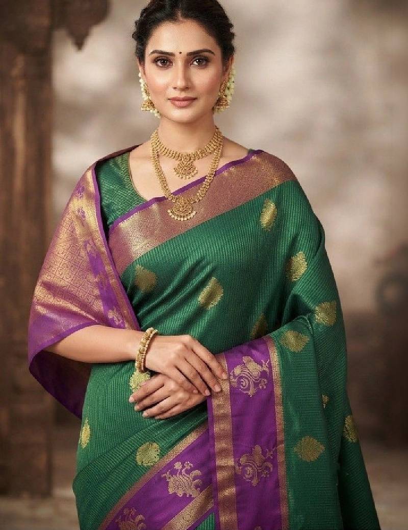Zari silk blend kanjeevaram saree