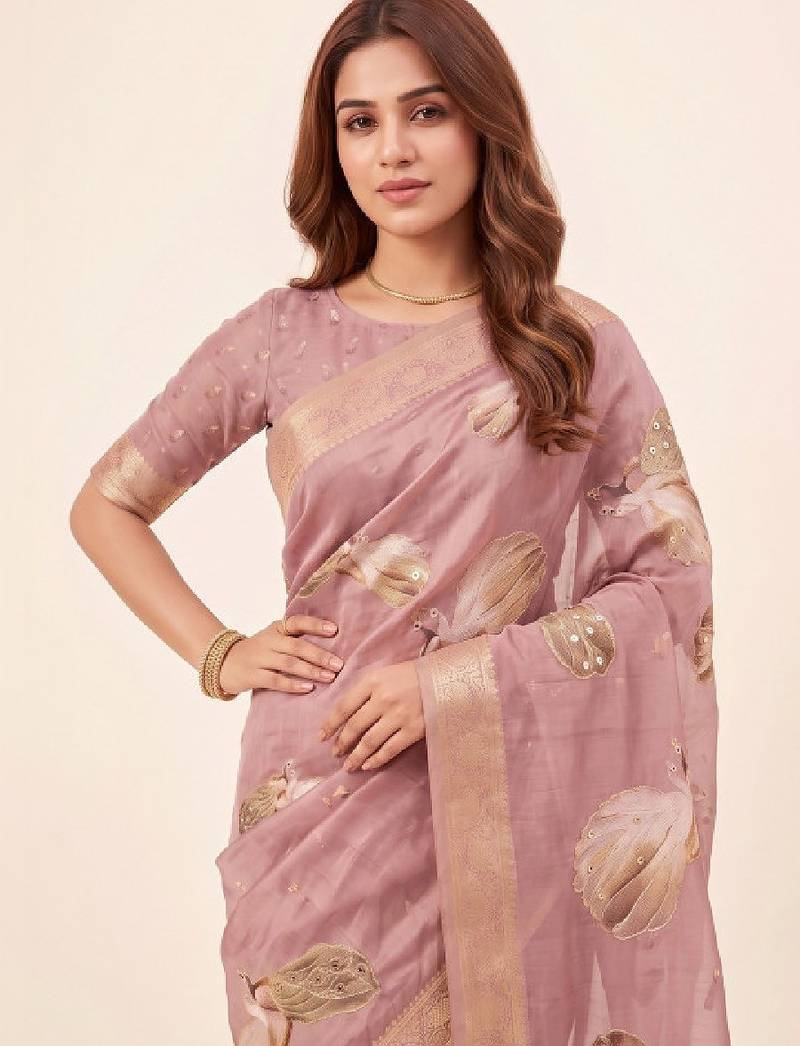 Zari silk blend designer kanjeevaram saree