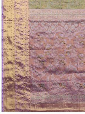 Woven design zari silk blend designer kanjeevaram saree 4