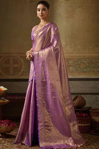 Woven design zari silk blend designer kanjeevaram saree