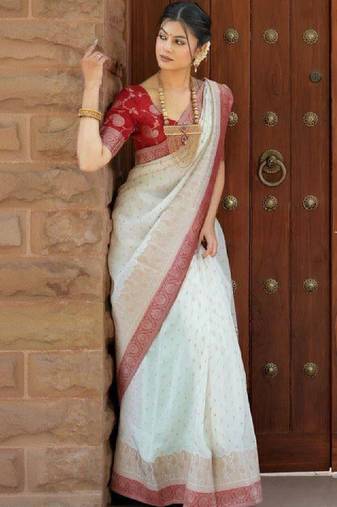 Woven design zari art silk kanjeevaram saree
