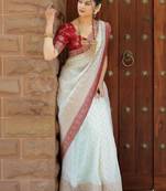 Woven design zari art silk kanjeevaram saree