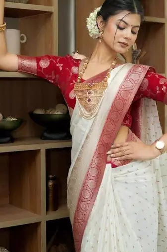 Woven design zari art silk kanjeevaram saree