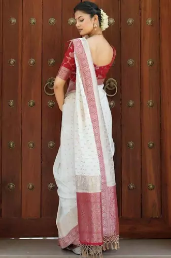 Woven design zari art silk kanjeevaram saree